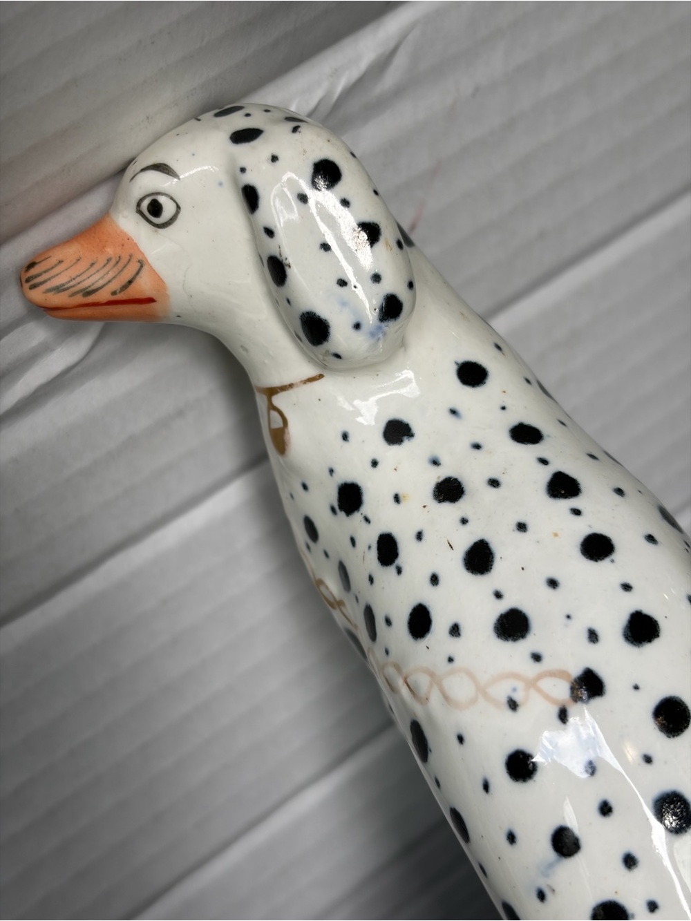 RARE*VINTAGE*OLD Staffordshire England  - Dalmatian Porcelain Figurine-Stamped! - Picture 4 of 8